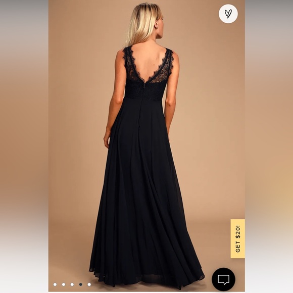Lulu’s Divine Evening Black Lace Chiffon Maxi Dress - Picture 6 of 7